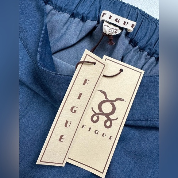 NWT Figue Embroidered Chambray Skirt - Picture 11 of 12